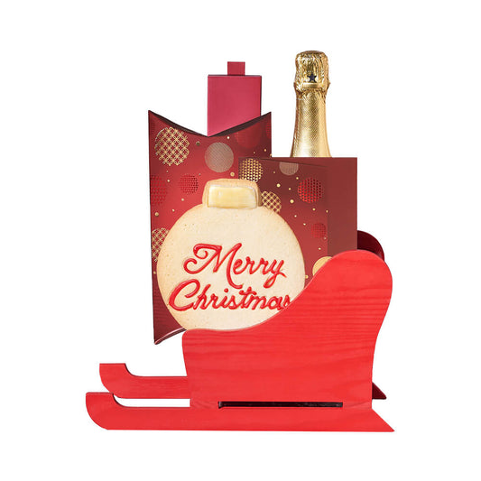 Bubbly Christmas Sleigh Gift, christmas gift, christmas, holiday gift, holiday, gourmet gift, gourmet, champagne gift, champagne, sparkling wine gift, sparkling wine. New Jersey  Blooms- New Jersey  Delivery Blooms