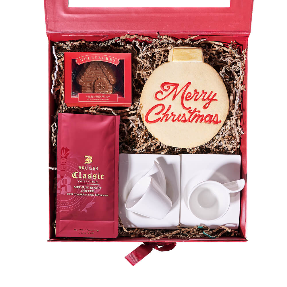 Christmas Coffee For Two Gift, christmas gift, christmas, holiday gift, holiday, coffee gift, coffee, gourmet gift, gourmet. New Jersey Blooms- New Jersey Delivery Blooms