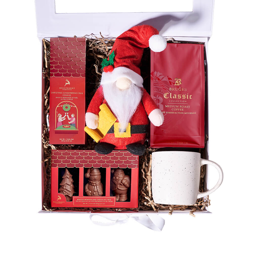 Coffee with Mr. Claus Gift Box, coffee gift, coffee, christmas gift, christmas, holiday gift, holiday, gourmet gift, gourmet. New Jersey Blooms - New Jersey Delivery Blooms