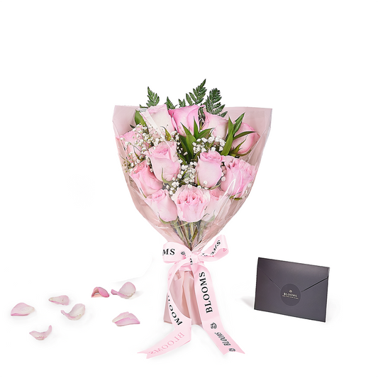 Mother’s Day 12 Stem Pink Rose Bouquet with Box, rose gift, rose, mothers day gift, mothers day, New Jersey delivery