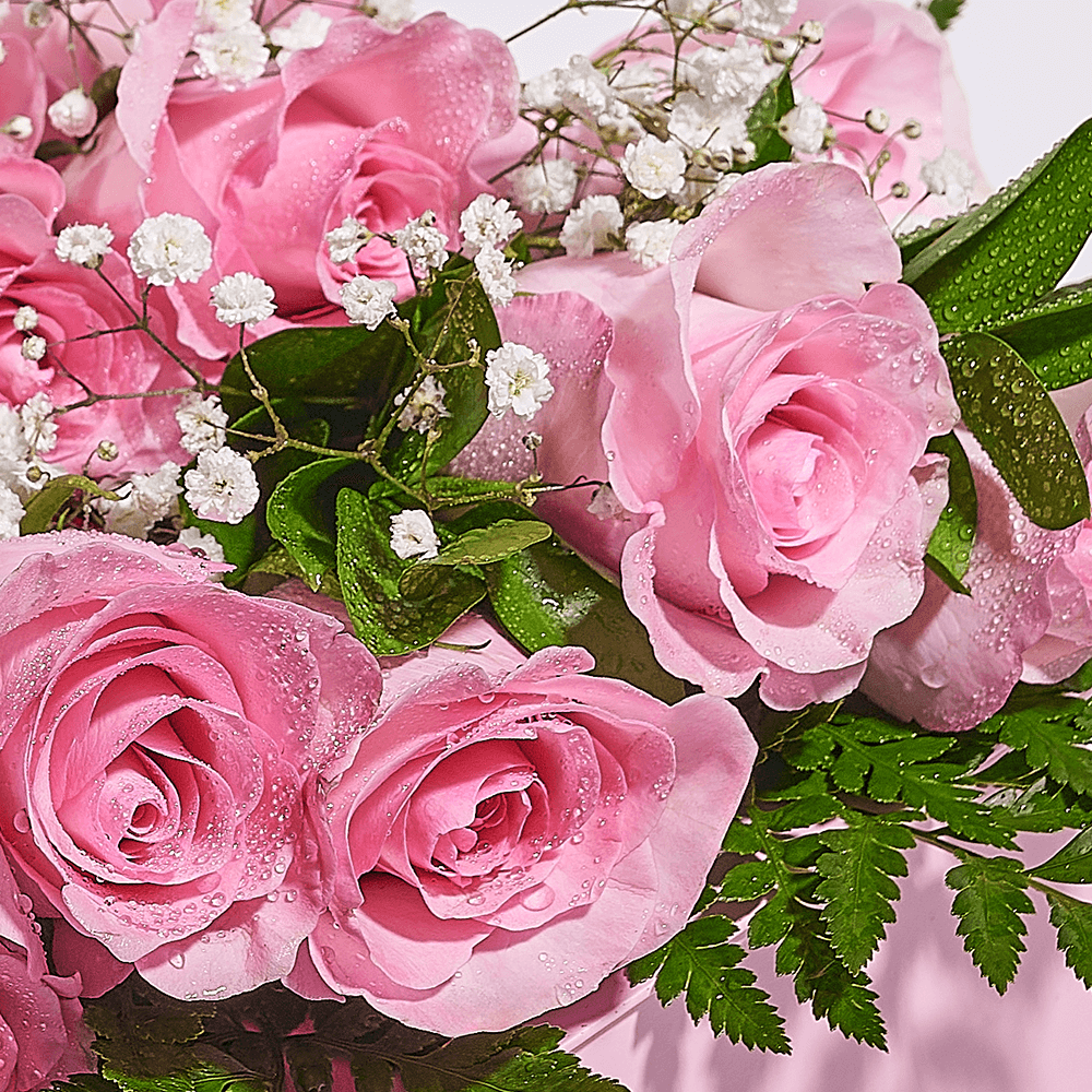 Mother’s Day 12 Stem Pink Rose Bouquet with Box, rose gift, rose, mothers day gift, mothers day, New Jersey delivery