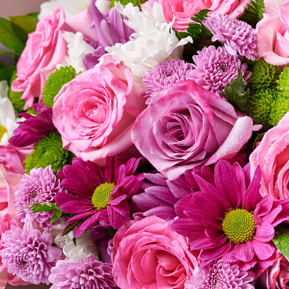 Pink & Purple Mixed Daisy Bouquet, rose gift, daisy gift, mixed bouquet, NJ delivery