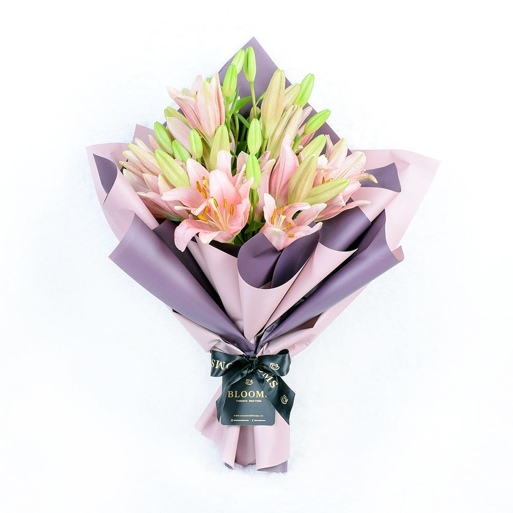Berry Crush Lily Bouquet - New Jersey Blooms - New Jersey Flower Delivery