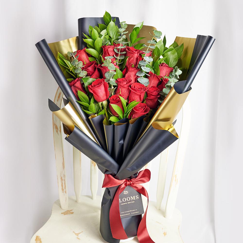 Classic Rose Bouquet - New Jersey Blooms - New Jersey Flower Delivery