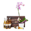 Day Out With The Pals Flowers & Beer Gift, Potted orchid in a standard planter, 6 beers, beautiful box can hold up to 6 beers, Flowers & Beer Gifts from Blooms New Jersey - Same Day New Jersey Delivery.