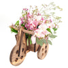 Dreaming of Orchids Flower Gift, cymbidium orchids and wax flowers gathered together in a wooden cart planter, Flower Gifts from Blooms New Jersey - Same Day New Jersey Delivery. 