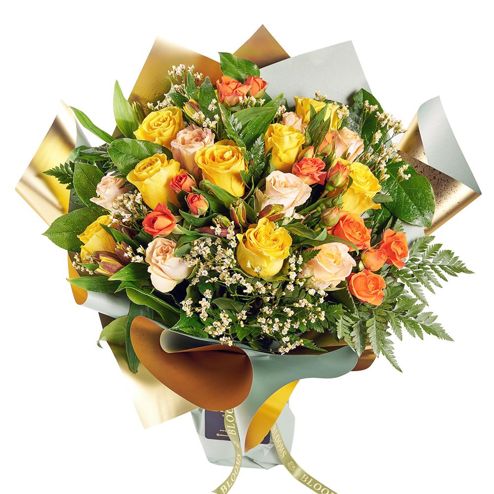 English Fall Mixed Rose Bouquet - New Jersey Flower Delivery - New Jersey Blooms