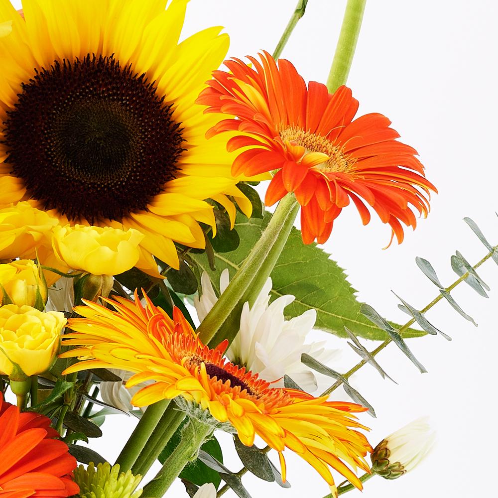 Exalted Amber Sunflower Arrangement - New Jersey Blooms - USA flower delivery