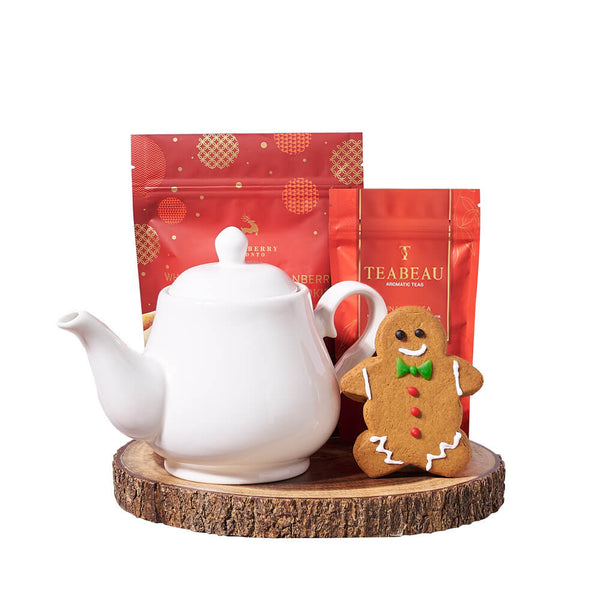 Gingerbread & Holiday Tea Gift Christmas gift baskets New Jersey delivery New Jersey Blooms