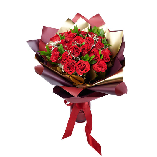Valentine's Day 24 Red Roses Bouquet, New Jersey Same Day Flower Delivery, roses bouquet, rose gifts. New Jersey Blooms