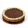 Large Chocolate Cheesecake with Hazelnut Spread, rich, moist, and dense, boasting an intense chocolate profile, and adorned with Oreo crumbles, Cake Gifts from Blooms New Jersey - Same Day New Jersey Delivery.