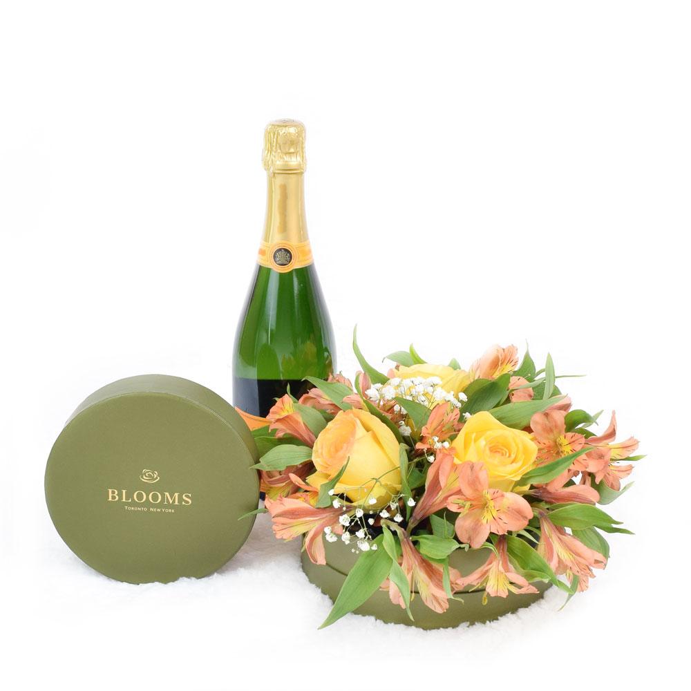 Champagne Flowers The Perfect Trio Flowers Champagne Gift