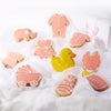 Pink Welcome Baby Cookie Box, box of fresh-baked and hand-decorated cookies featuring baby-themed shapes, from Blooms New Jersey - Same Day New Jersey Delivery.