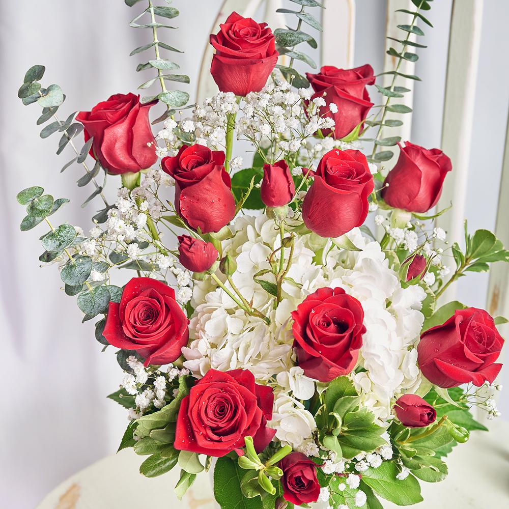 Rose & Hydrangea Arrangement - New Jersey Flower Delivery - New Jersey Blooms