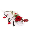 Sending You My Love Rose Gift, red rose and baby's breath gathered together, Rose Gifts from Blooms New Jersey - Same Day New Jersey Delivery.
