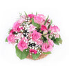 Simply Sweet Spring Flower Basket - Pink roses in a wicker basket - New Jersey Blooms - New Jersey Flower Delivery
