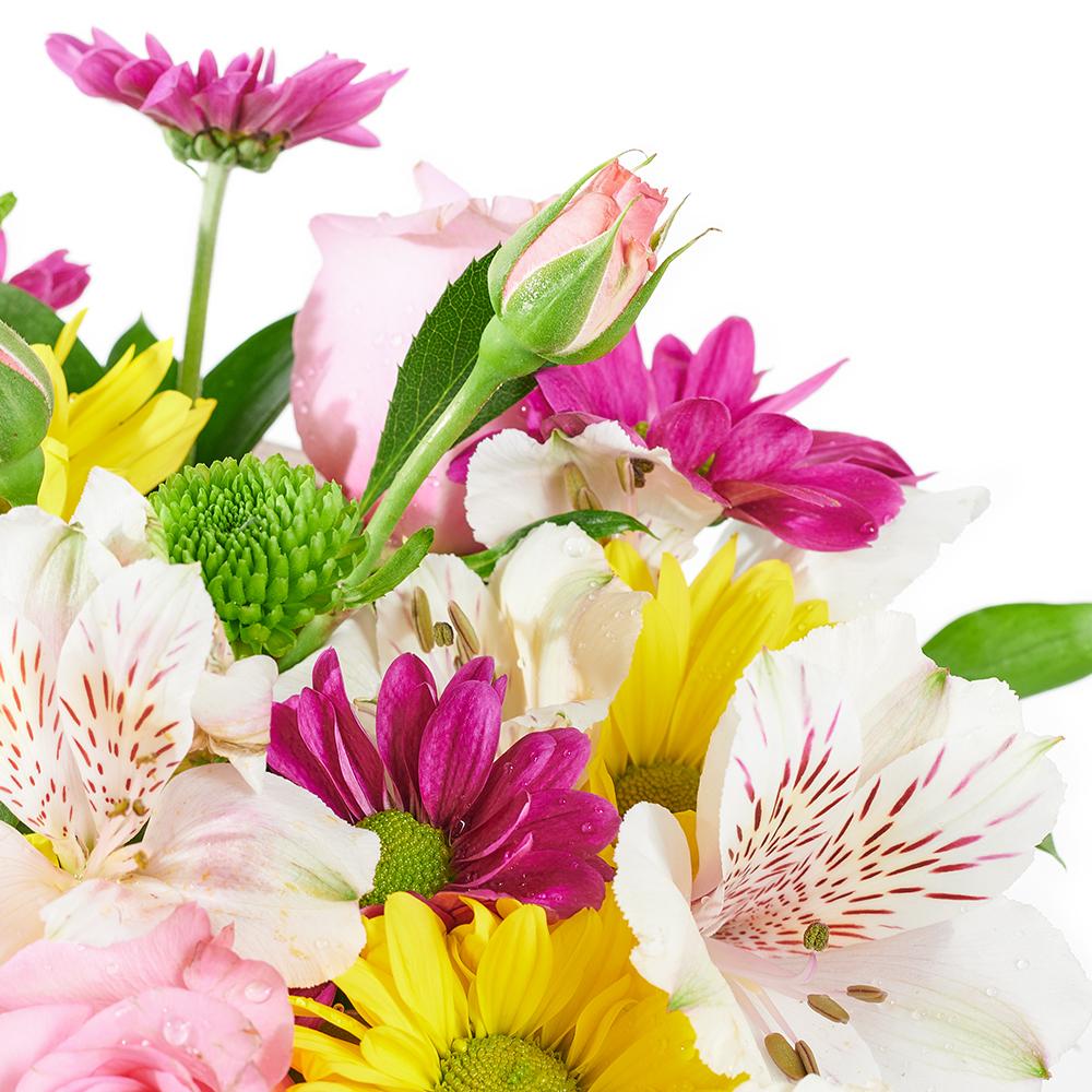 Slice of Nature Garden Chair, roses, alstroemeria, and daisies in a charming planter chair, Mixed Floral Gifts from Blooms New Jersey - Same Day New Jersey Delivery.