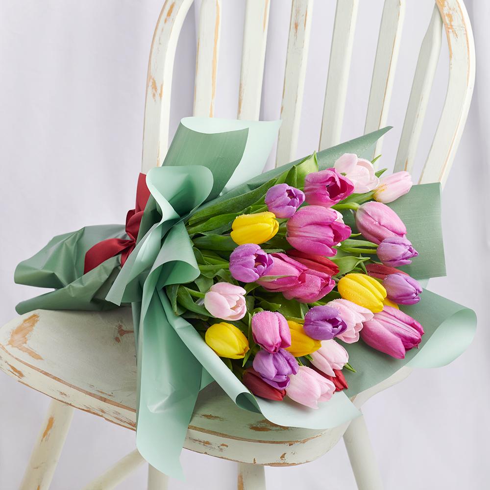 Spring Radiance Tulip Bouquet - New Jersey Blooms - New Jersey Flower Delivery