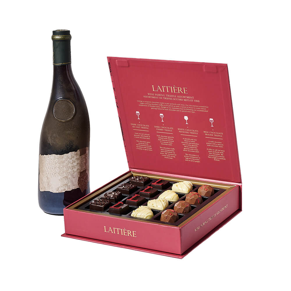 Stunning Wine & Truffle Pairing Gift, wine gift, wine, chocolate gift, chocolate, gourmet gift, gourmet