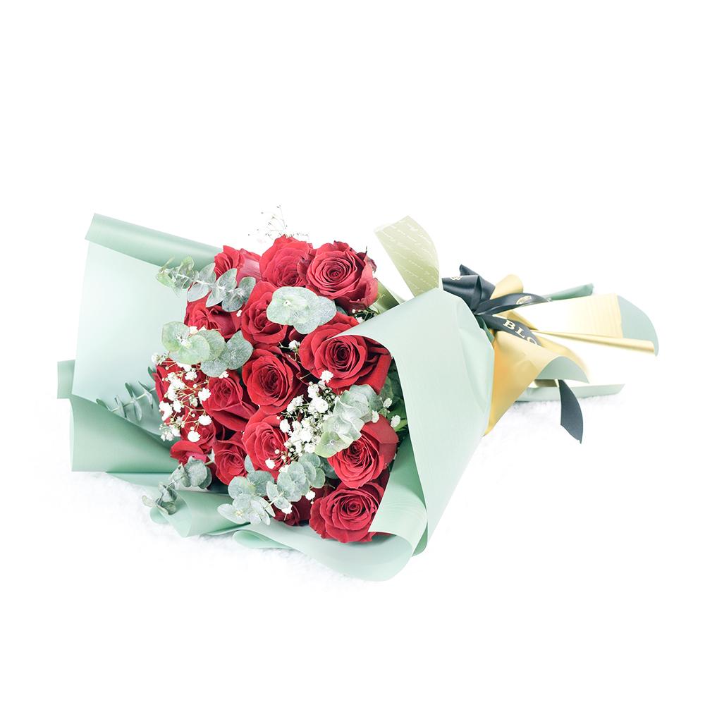 Time To Celebrate Flowers & Beer Gift, red roses, baby’s breath, and eucalyptus in a floral wrap with designer ribbon, Six beers, Little Tommy Bear 6", beautiful box can hold up to 6 beers, Flowers & Beer Gifts from Blooms New Jersey - Same Day New Jersey Delivery.