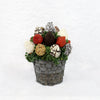 Valentine's Day Chocolate Dipped Strawberries Apple Basket, 14 strawberries covered in dark chocolate and milk chocolate and packed in a rustic grey apple basket, Gourmet Gifts from Blooms New Jersey - Same Day New Jersey Delivery.