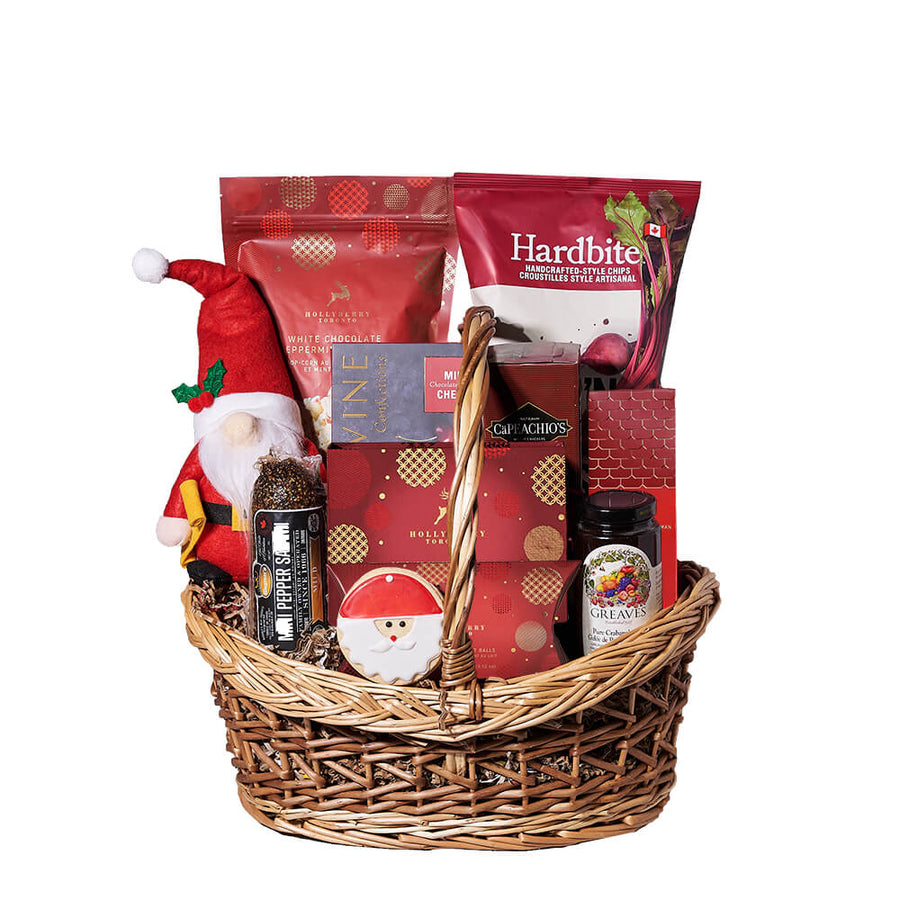 Christmas Delights Wine Gift Basket