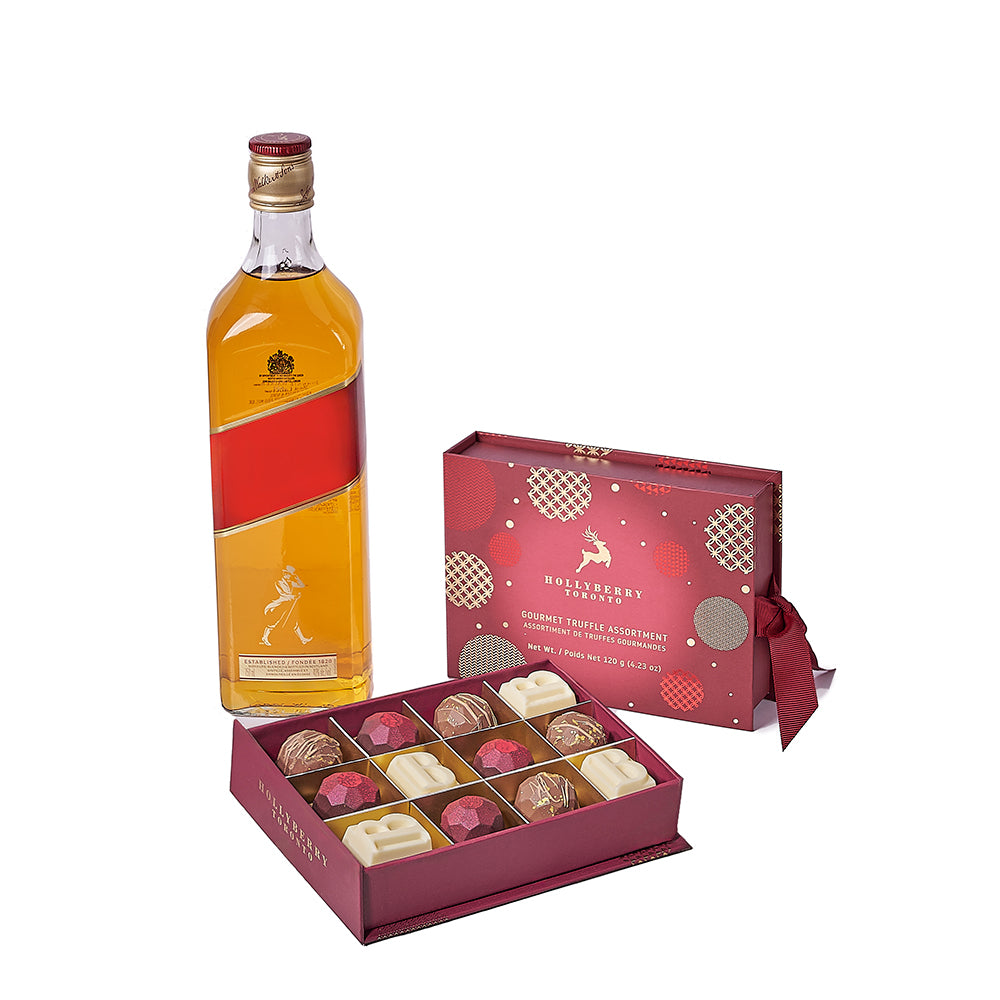 Christmas Liquor &amp; Chocolate Gift, christmas gift, christmas, liquor gift, liquor, New Jersey delivery