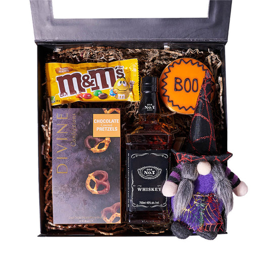 Haunting Spirits & Sweets Gift, halloween gift, halloween, gourmet gift, gourmet, liquor gift, liquor. New Jersey Blooms - New Jersey Delivery Blooms