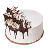 Large Black + White Layer Cake, rich and moist alternating layers of chocolate and vanilla cake, generously frosted with vanilla buttercream, Cake Gifts from Blooms New Jersey - Same Day New Jersey Delivery.