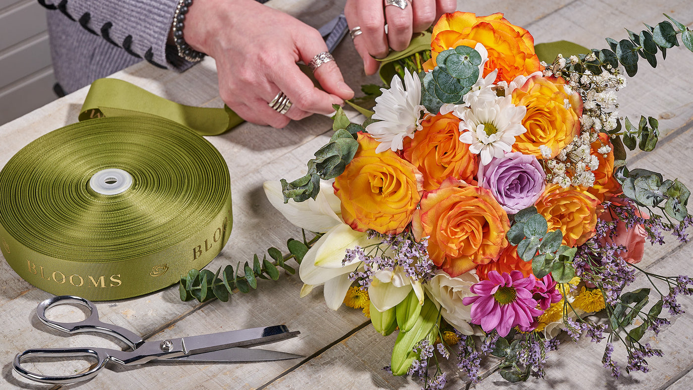 Fresh flower arrangement prepared for delivery in New Jersey