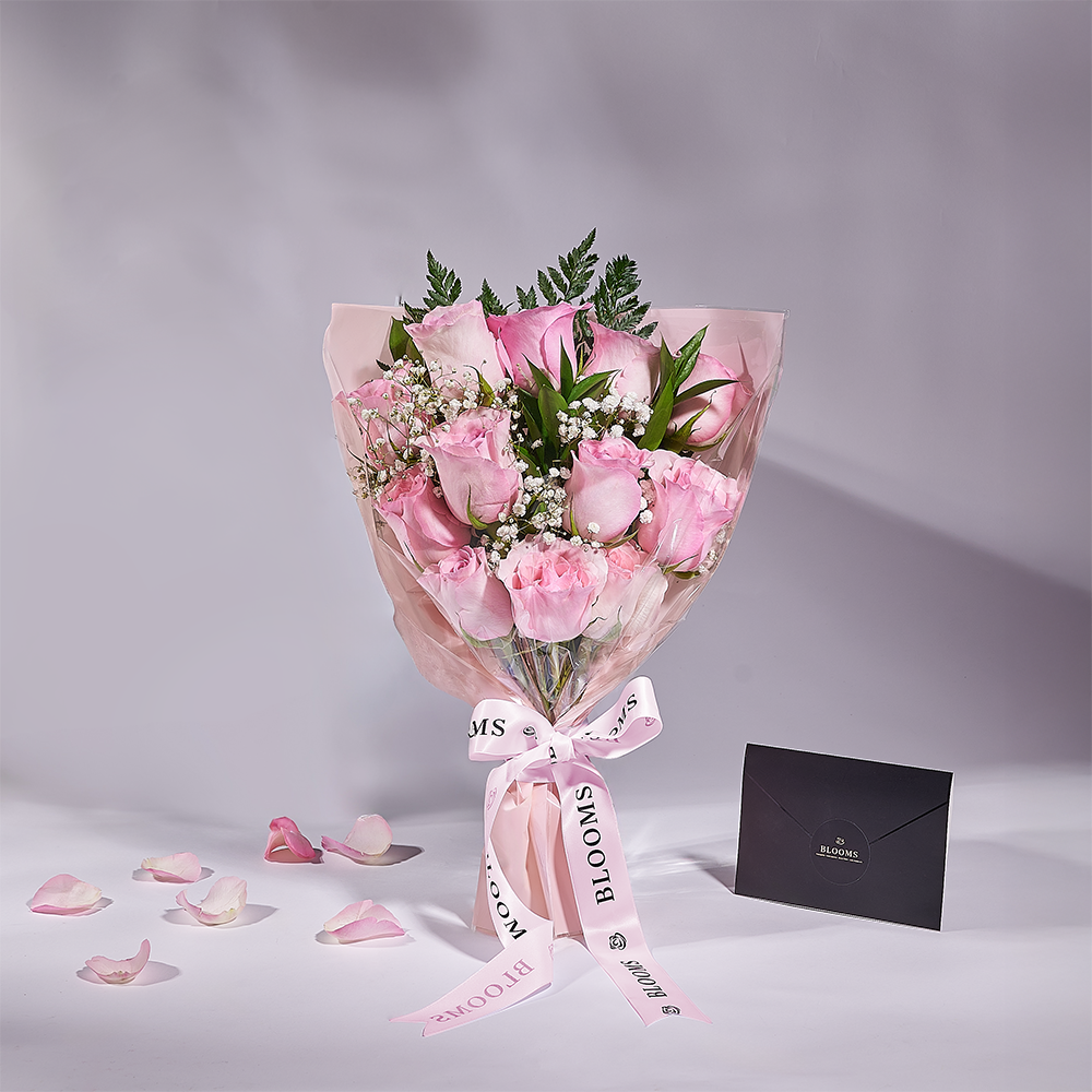Mother’s Day 12 Stem Pink Rose Bouquet with Box, rose gift, rose, mothers day gift, mothers day, New Jersey delivery