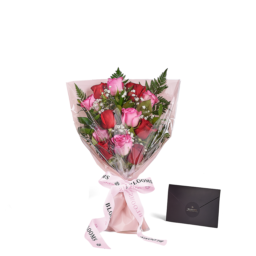 Mother’s Day 12 Stem Red &amp; Pink Bouquet, rose gift, rose, mothers day gift, mothers day, New Jersey delivery