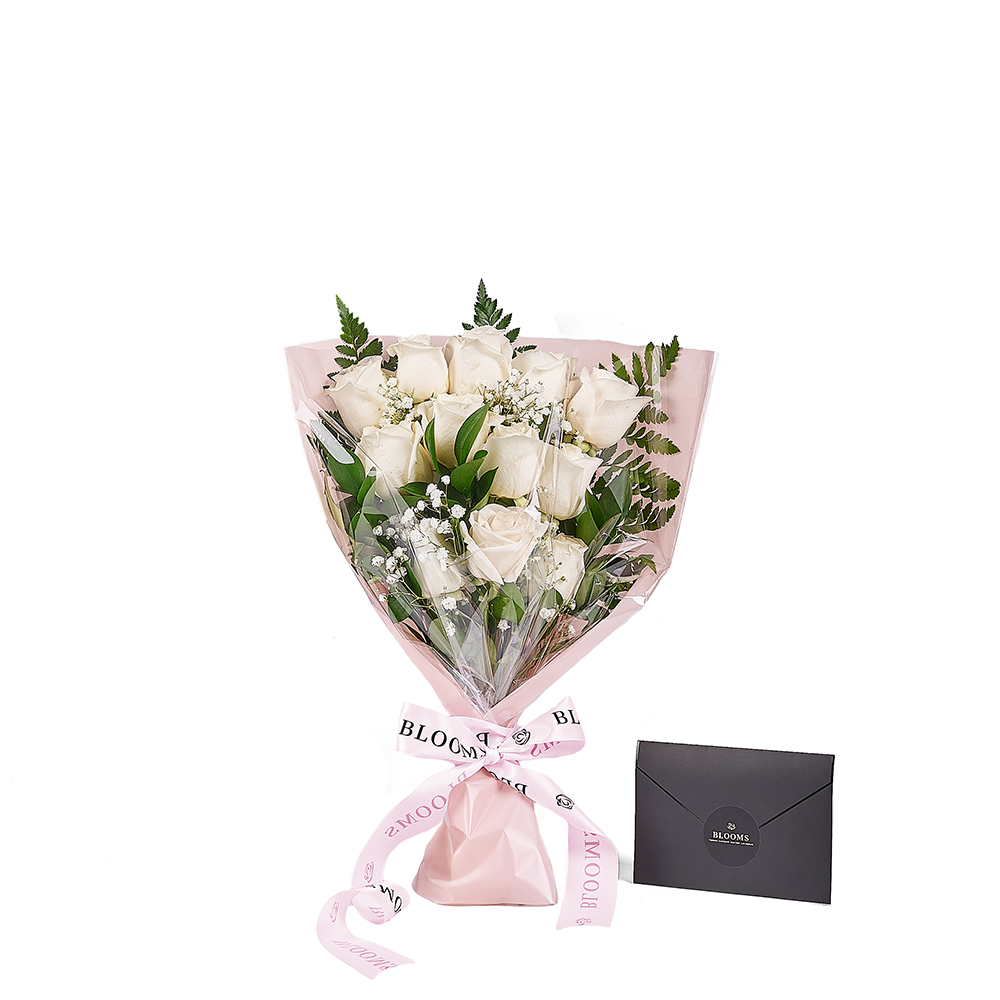 Mother’s Day Dozen White Rose Bouquet, mothers day gift, mothers day, rose gift, rose, New Jersey delivery