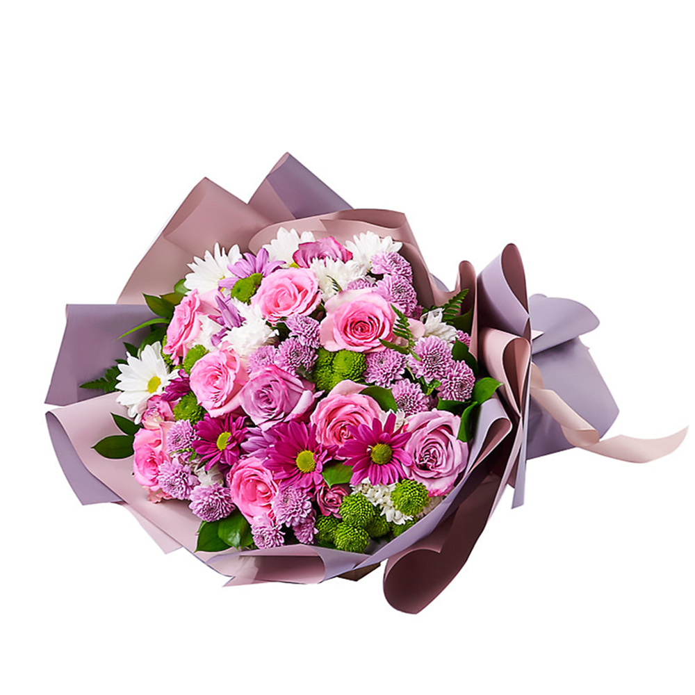 Pink & Purple Mixed Daisy Bouquet, rose gift, daisy gift, mixed bouquet, NJ delivery