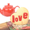 Valentine's Day Love Cookie, large love heart sugar cookie, the word 'love' written in red icing and its heart shape, Gourmet Gifts from Blooms New Jersey - Same Day New Jersey Delivery.