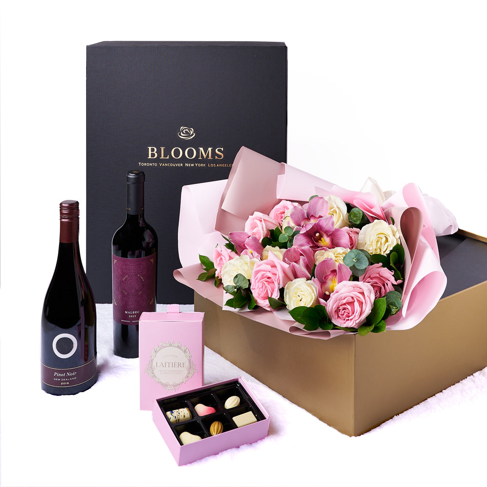 Lush Rose & Orchid Box Gift Set – Wine Gifts – NJ Delivery