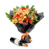 Mixed rose bouquet in red, yellow, and orange. Same Day New Jersey Delivery