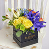 Bursting Beauty Iris Box Arrangement - Mixed Iris and other flower box arrangement - New Jersey Blooms - New jersey Flower delivery