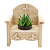 Butterfly Planter Chair Arrangement, rustic wooden planter chair adorned with a delightful potted succulent, Plant Gifts from Blooms New Jersey - Same Day New Jersey Delivery.