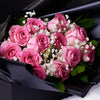 Valentine's Day 12 Stem Pink Rose Bouquet With Box & Bear, Valentine's Day gifts, New Jersey Same Day Flower Delivery, push gifts