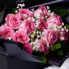 Valentine’s Day Dozen Pink Rose Bouquet With Box & Chocolate, Valentine's Day gifts, New Jersey Same Day Flower Delivery, chocolate gifts
