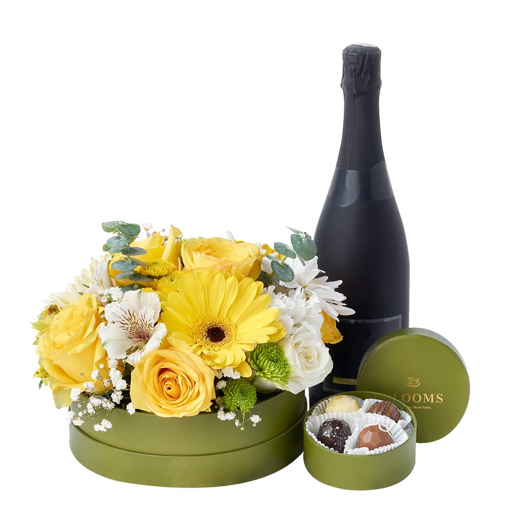Celebrations Galore Flowers &amp; Champagne Gift - New Jersey Blooms - New Jersey Flower Delivery
