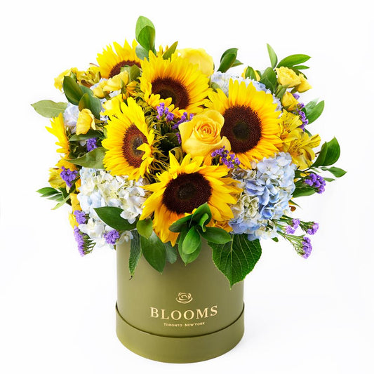 Charming Amber Sunflower Arrangement - New Jersey Blooms - USA flower delivery