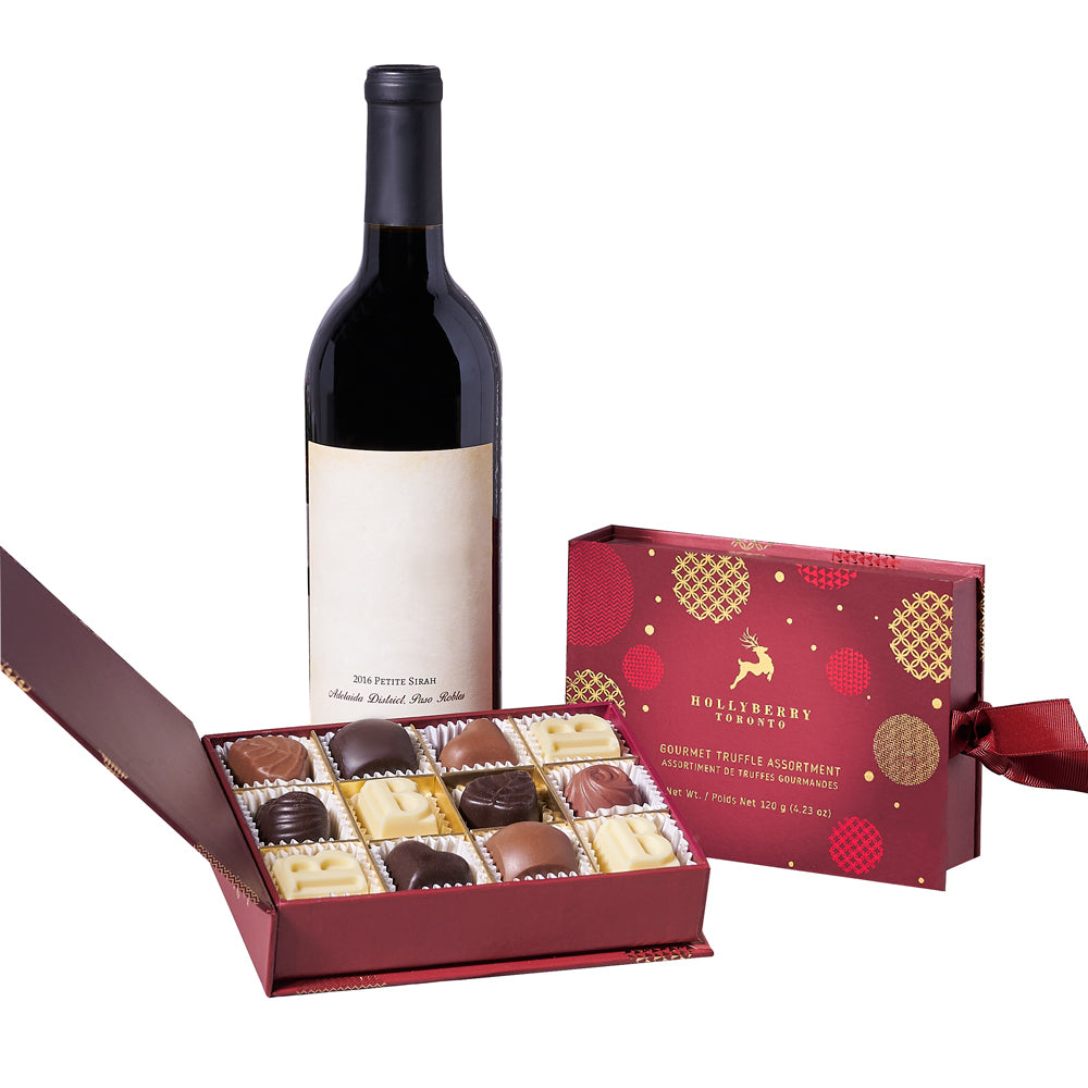 Gourmet Christmas Goodies Wine Gift Basket – Christmas gift