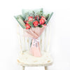 Coral Rose Dream Bouquet, beautiful selection of coral roses, baby’s breath, and eucalyptus in floral wrap with a designer ribbon, Flower Gifts from Blooms New Jersey - Same Day New Jersey Delivery.