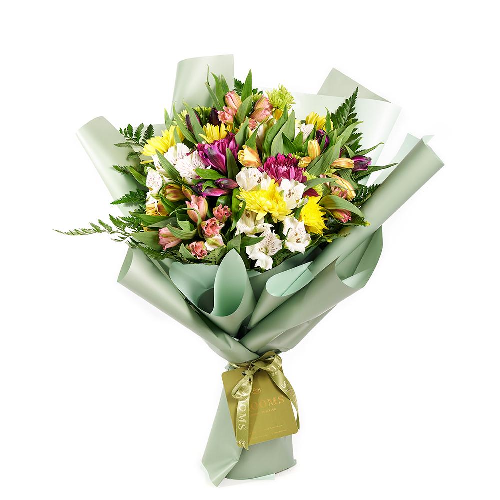 Eternal Sunshine Mixed Peruvian Lily Bouquet - New Jersey Blooms - New Jersey Flower Delivery