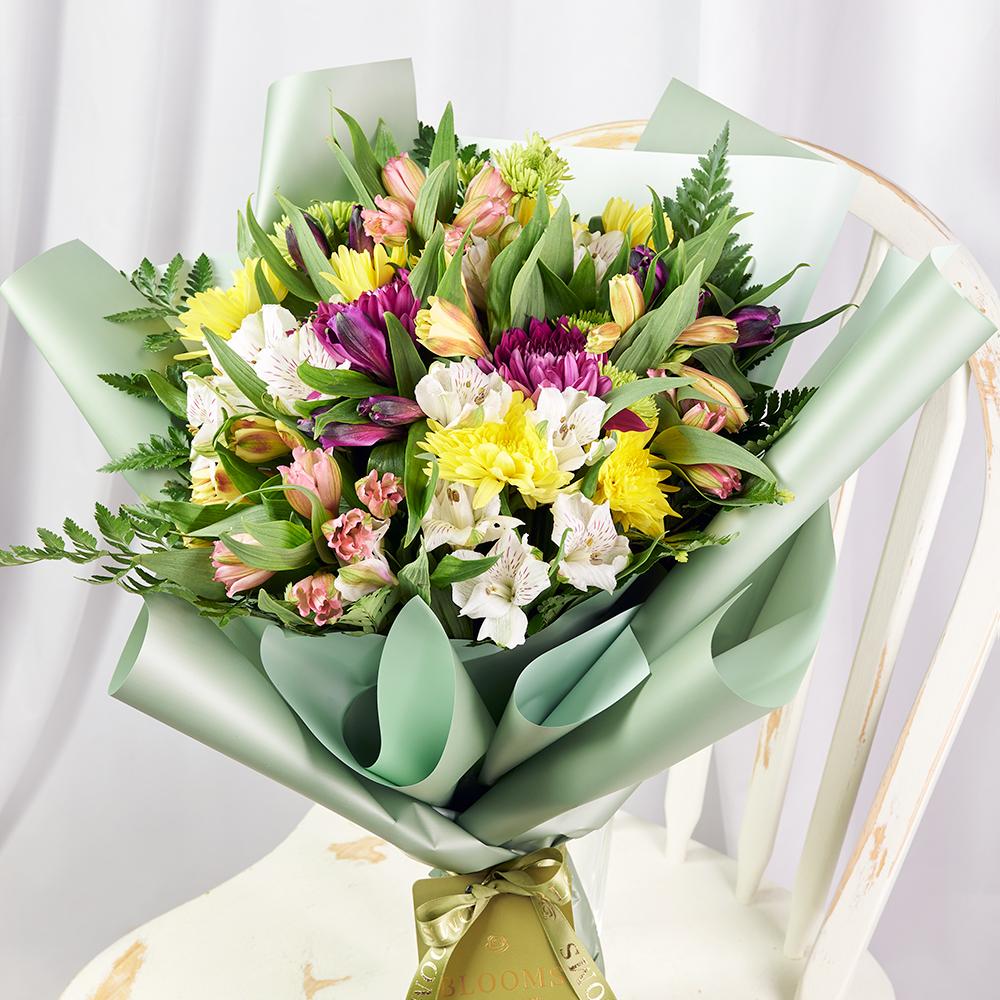 Eternal Sunshine Mixed Peruvian Lily Bouquet - New Jersey Blooms - New Jersey Flower Delivery