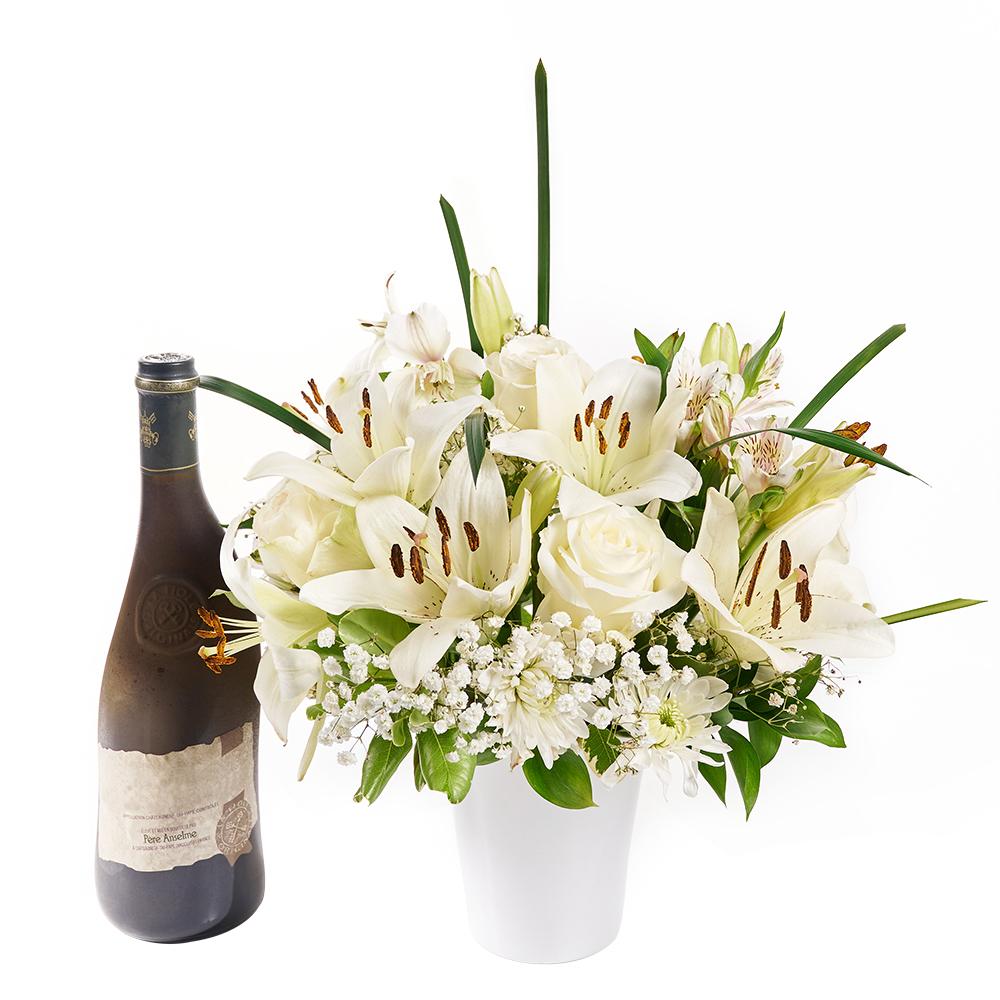 Everyday Flowers &amp; Wine Gift - New Jersey Blooms - New Jersey Flower Delivery
