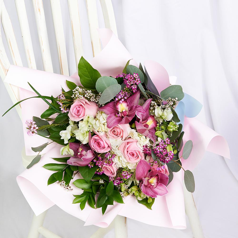 Graceful Pink Hydrangea Bouquet – Mixed Bouquets – New Jersey