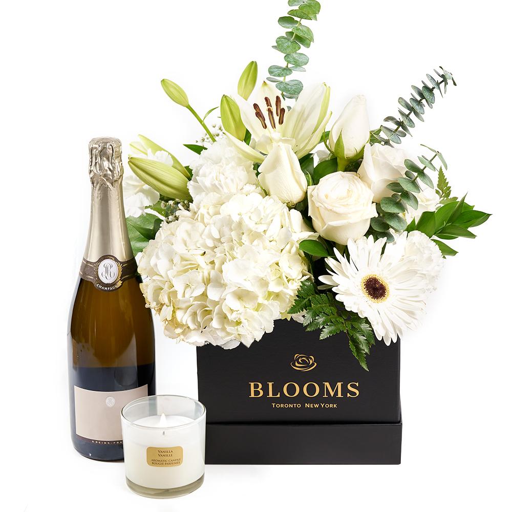 Heavenly Scents Flowers &amp; Champagne Gift - New Jersey Blooms - New Jersey Flower Delivery